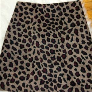 Ann Taylor a-line leopard print skirt -4